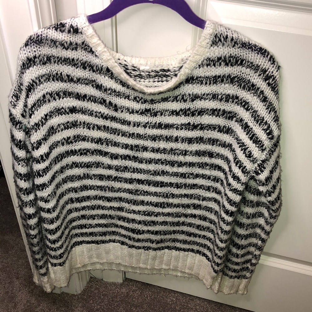 Black and white sweater